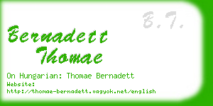 bernadett thomae business card